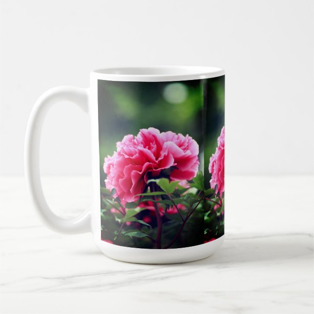 Rosa Peony Flower i Garden-33333 Kaffemugg (Vänster)