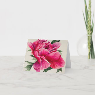 Rosa Peony Flower Tack Cards Kort