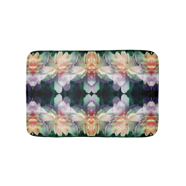 Rosa Peony Flowers Multiplied Abstrakt Badrumsmatta (Framsidan)