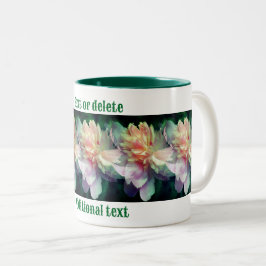 Rosa Peony Flowers Multiplied Personlig Två-Tonad Mugg