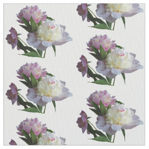 Rosa Peony Flowers Photo Anpassningsbar Fabric Tyg