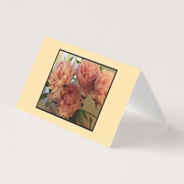 Rosa Peony Folded Cards - Pack om 25 Kort (Framsida)