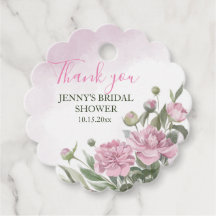 Rosa Peony Foliage Watercolor Bride Tack