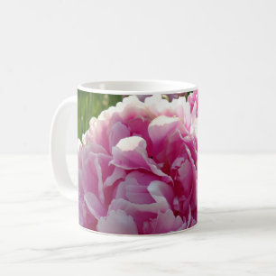 Rosa Peony-fotostuga lantgårdsträdgård blommigt tr Kaffemugg