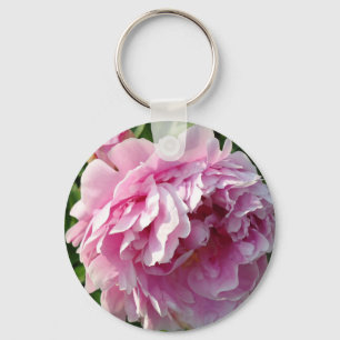 Rosa Peony-fotostuga lantgårdsträdgård blommigt tr Nyckelring