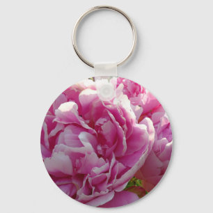 Rosa Peony-fotostuga lantgårdsträdgård blommigt tr Nyckelring