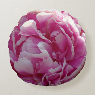 Rosa Peony-fotostuga lantgårdsträdgård blommigt tr Rund Kudde