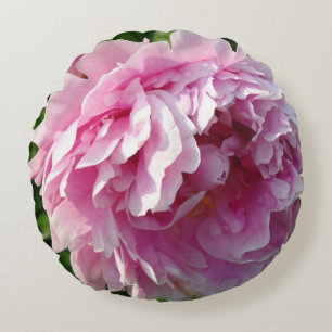 Rosa Peony-fotostuga lantgårdsträdgård blommigt tr Rund Kudde