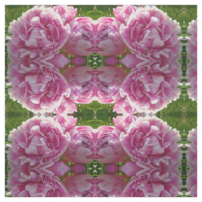 Rosa Peony-fotostuga lantgårdsträdgård blommigt tr Tyg (Provkarta)