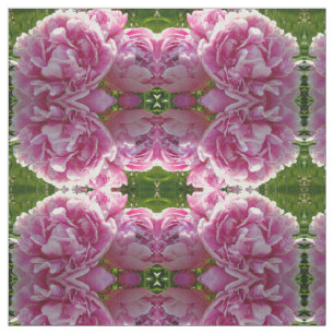 Rosa Peony-fotostuga lantgårdsträdgård blommigt tr Tyg