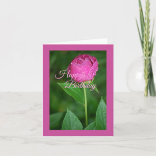 Rosa Peony - Grattis på födelsedagen Kort