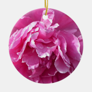 Rosa Peony Julgransprydnad Keramik