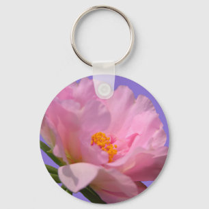 Rosa Peony Keychain Nyckelring