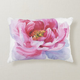 Rosa Peony Ländrygg Accentkudde Prydnadskudde