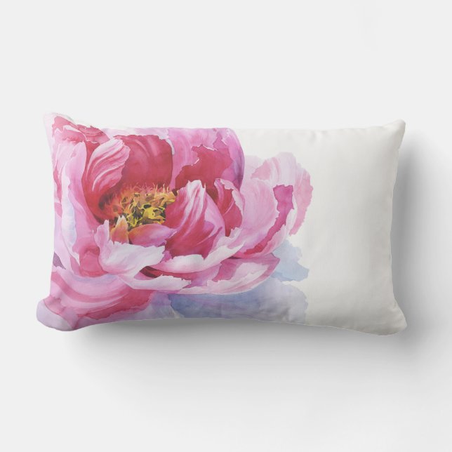 Rosa Peony Lumbar Pillow Lumbarkudde (Framsida)