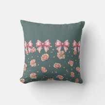 Rosa Peony Mönster och Bow