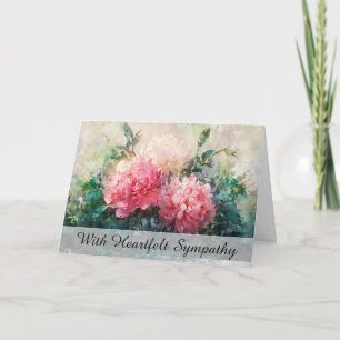 *~* Rosa Peony Painting TV2 Sympathy Kärlek Light Kort