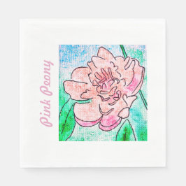 Rosa Peony Pappersservett