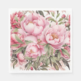 Rosa Peony Pappersservett