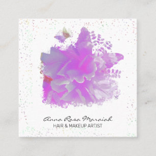 *~* Rosa Peony Pays Art Butterfly AR3 Fyrkantigt Visitkort