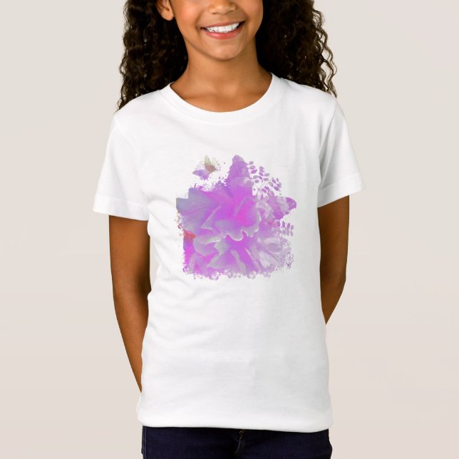 *~* Rosa Peony Pays Art Transform AR AR3 Girl T Shirt (Framsida)