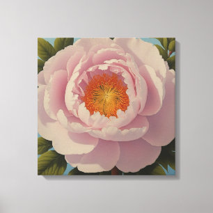 Rosa Peony Porträtt Canvastryck