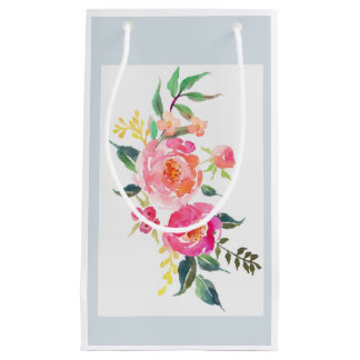 Rosa peony-presentpåse
