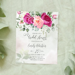 Rosa peony ro greenery möhippa inbjudan
