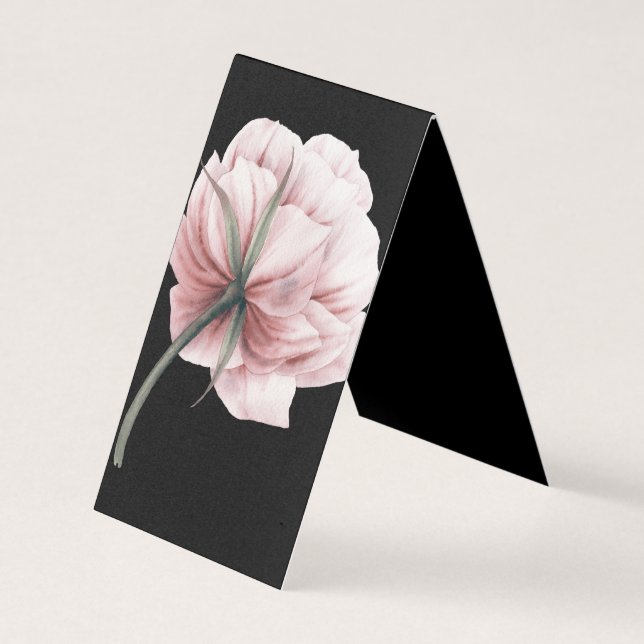 Rosa peony,romantisk blomma mönster,chic,underbar visitkort (Framsida)