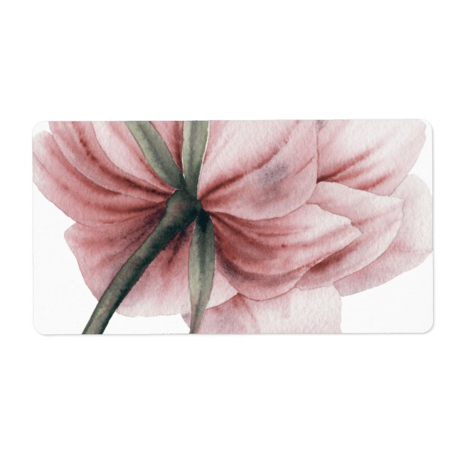 Rosa peony,romantisk blomma mönster,chic,underbart fraktsedel (Framsidan)