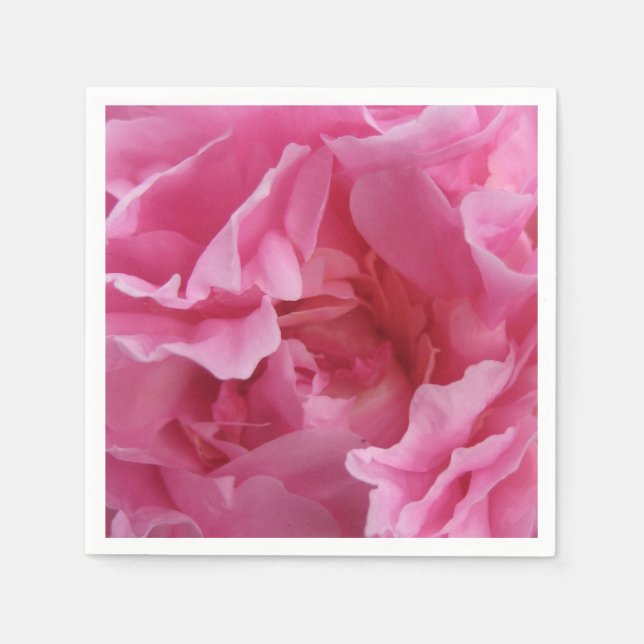 Rosa Peony Standard Cocktail Napkins Pappersservett (Framsidan)