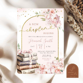  Rosa Peony Storybook Theme Möhippa Inbjudningar