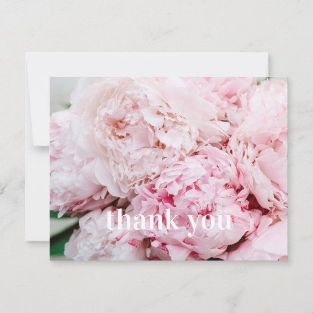 Rosa Peony Tack Flat Card Kort (Framsida)