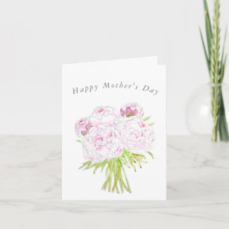 rosa peonybukett Mors dag Kort