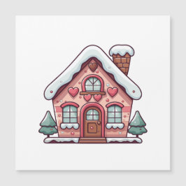 Rosa Pepparkakshus med Hjärtan