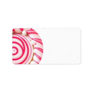 Rosa/PeppermintCandy/Cookie/Return-adressetikett Adressetikett