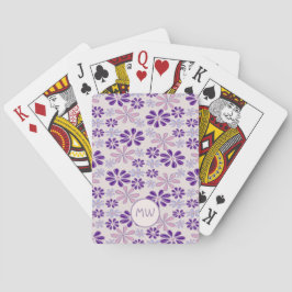 Rosa Periwinkle Indigo Flower Doodle Your Initiale Casinokort
