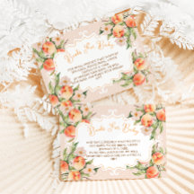 Rosa Persika med Blommor Baby Shower Bok Begäran