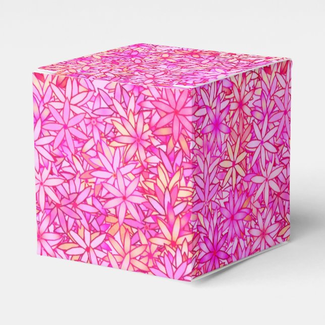 rosa-, persiko-, orkidé- och korallblommor presentaskar (Framsidan Sidan)