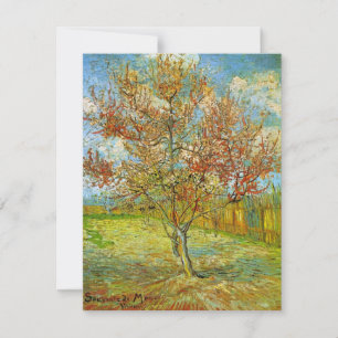 Rosa persikoträd i blom by Vincent van Gogh