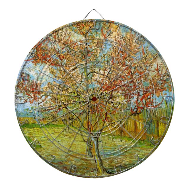 Rosa persikoträd i blom by Vincent van Gogh Piltavla (Framsidan)