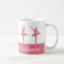 Rosa Personlig Ballerina Kaffemugg