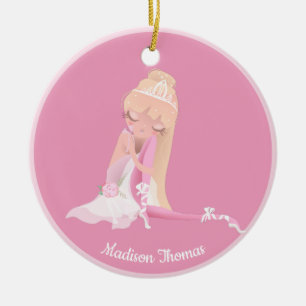 Rosa Personlig Ballet Dancer Ceramic Ornament
