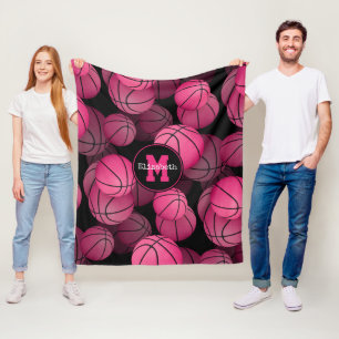 rosa personlig basketboll för giftiga sporter fleecefilt