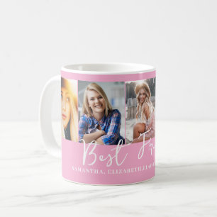 Rosa Personlig Best Friends Photo Kaffemugg