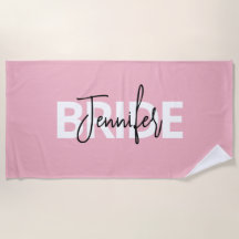 Rosa personlig brudtypografi