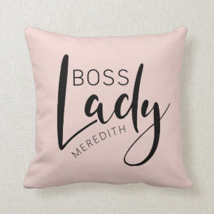 Rosa Personlig Chef Dam Logotyp Kudde