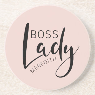 Rosa Personlig Chef Dam Logotyp Underlägg