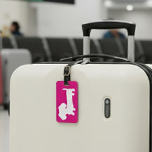 Rosa Personlig Dachshund Luggage Bag Märkre