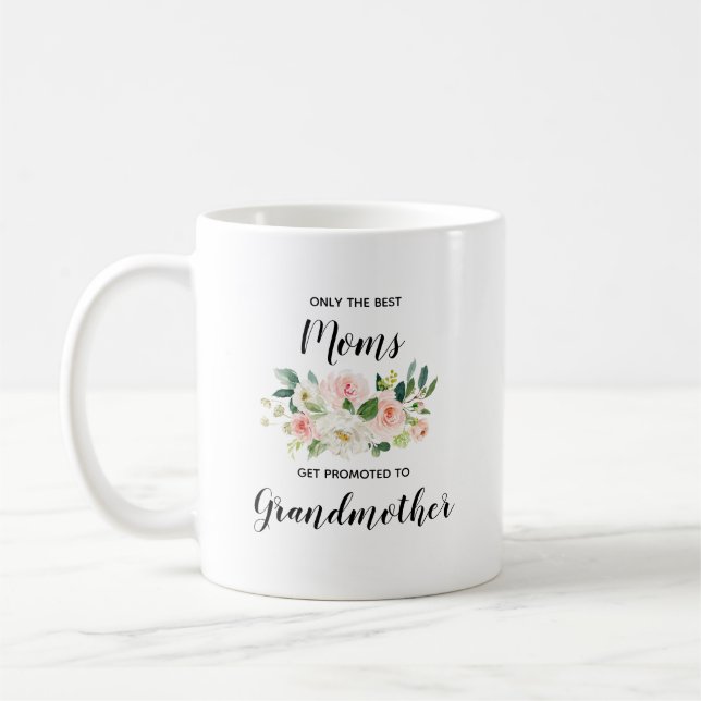 Rosa Personlig för  Blommigt mormor  Kaffemugg (Vänster)